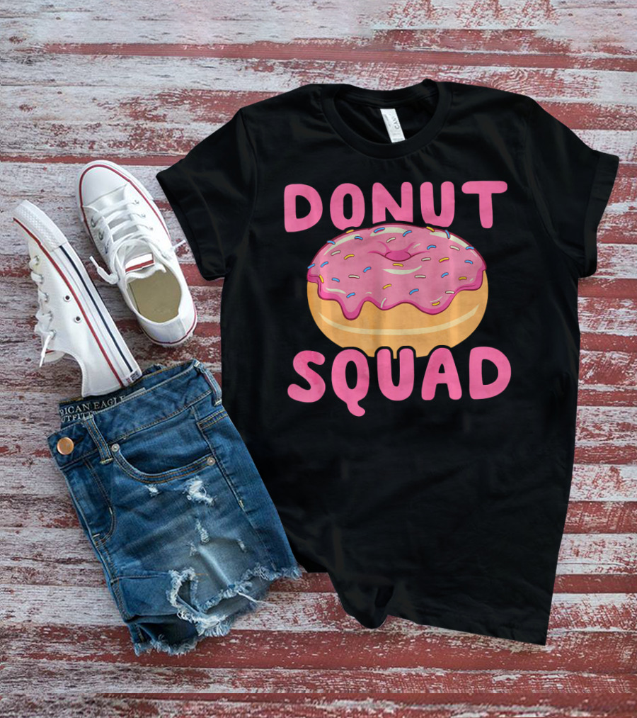 Donut Squad Pink Frosted Sprinkles Treat Enthusiasts T-Shirt