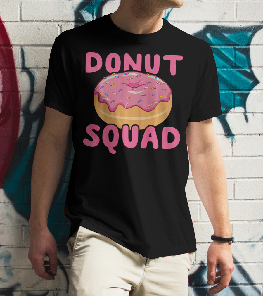 Donut Squad Pink Frosted Sprinkles Treat Enthusiasts T-Shirt