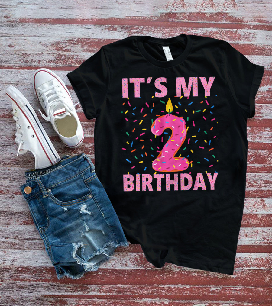 It's My 2 Birthday Kids Sweet Donut T-Shirt