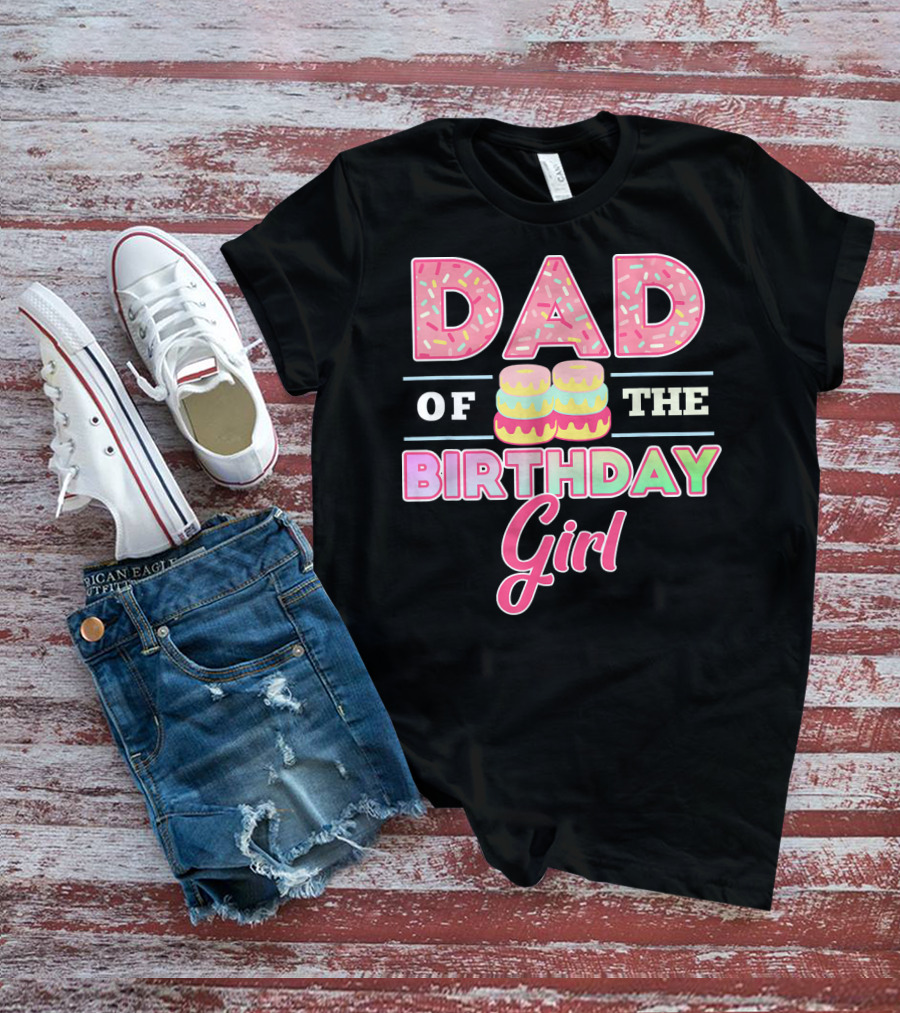 Dad Of The Birthday Girl Donut Lover T-Shirt