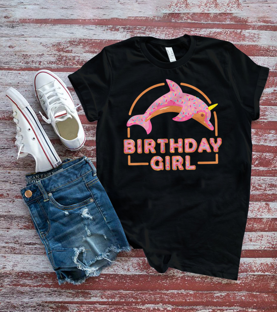 Birthday Girl Sweet Dolphicorn Donut Bday T-Shirt