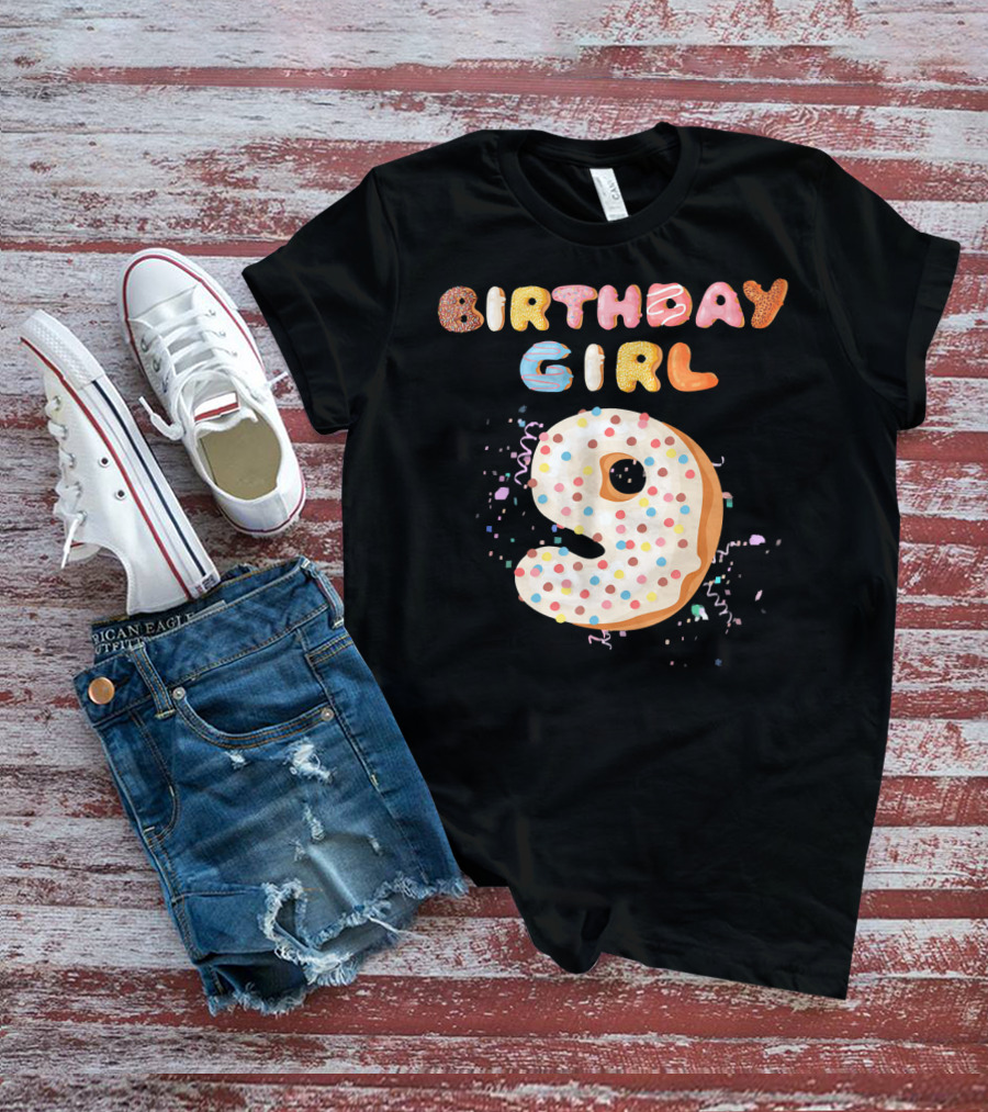 Birthday Girl Donut 9 T-Shirt