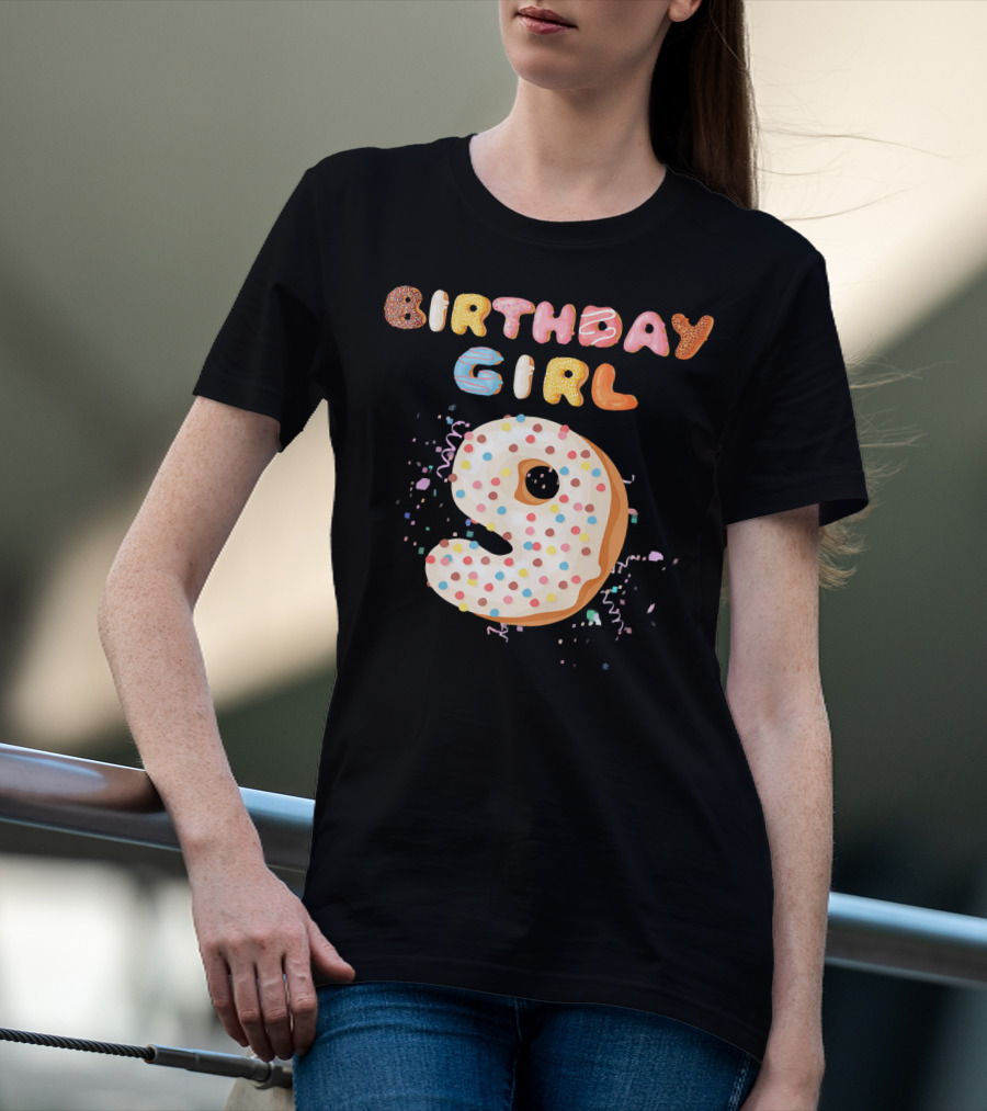 Birthday Girl Donut 9 T-Shirt