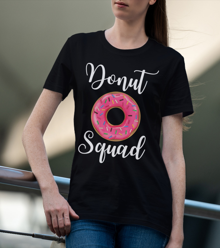 Donut Squad Funny Donut Lover Pink Sprinkles T-Shirt