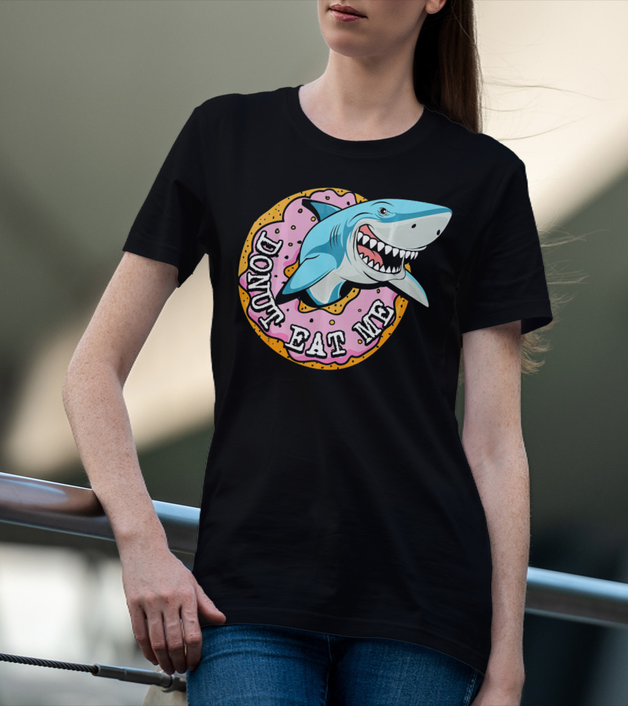 Donut Eat Me Shark Ocean Me T-Shirt