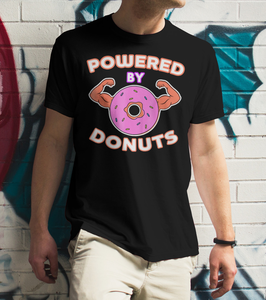 Powered By Donuts Muscle Pink Sprinkles T-Shirt
