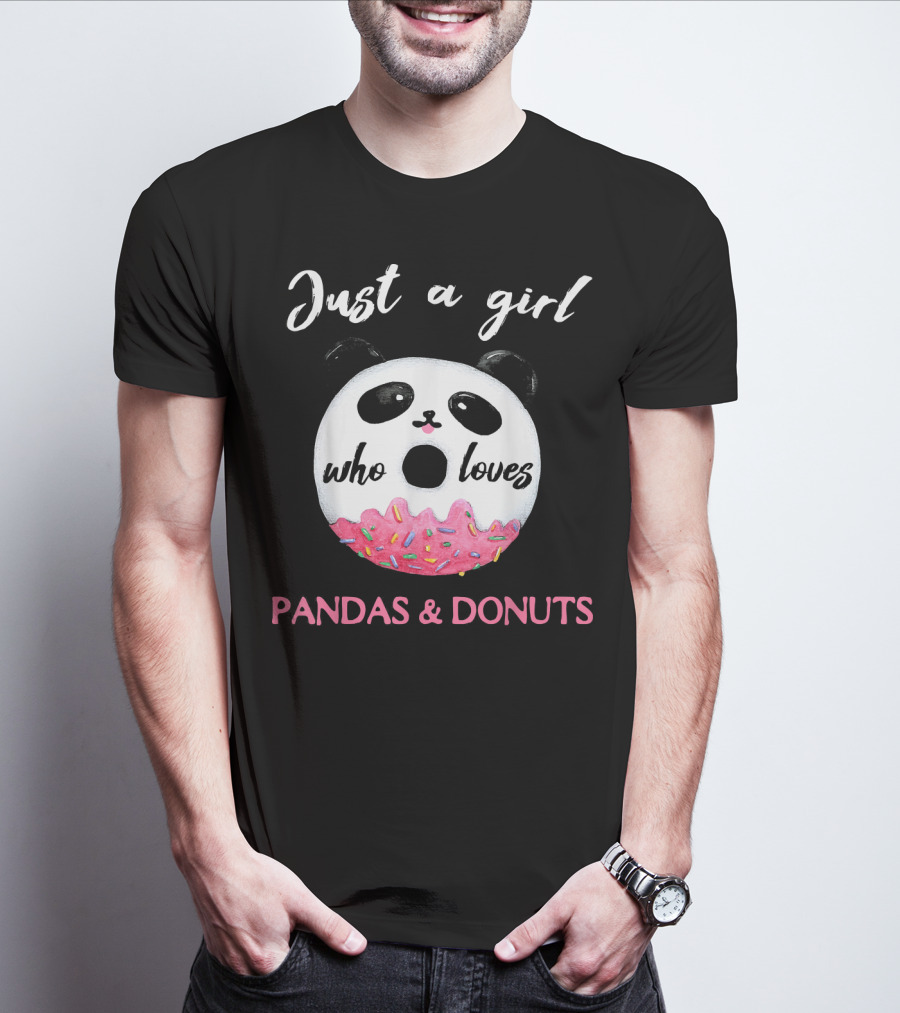 Just A Girl Who Loves Pandas And Donuts T-Shirt