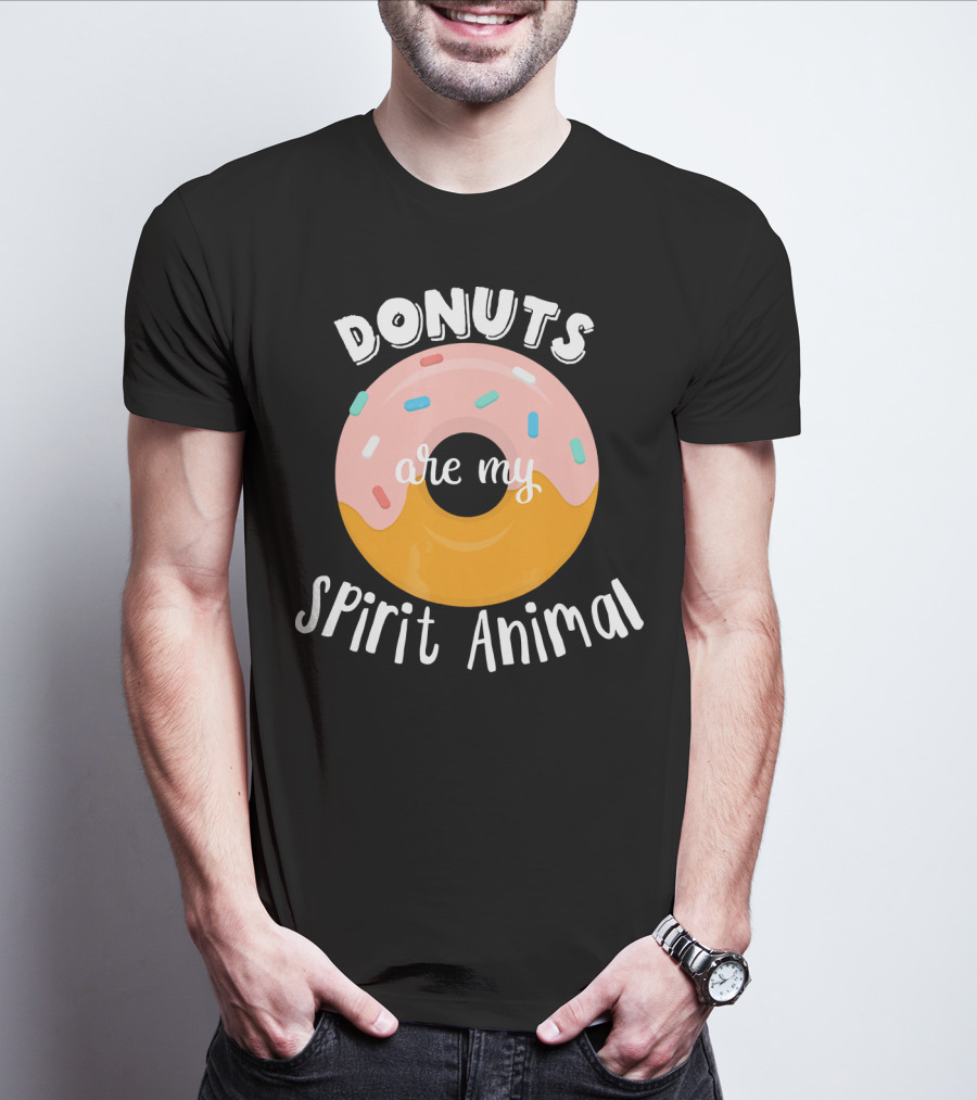 Donuts Are My Spirit Animal Funny Donut Sprinkles T-Shirt