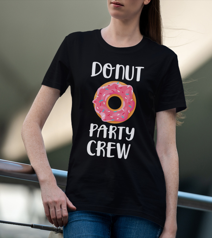 Donut Party Crew Longsleeve Donut Sprinkle T-Shirt