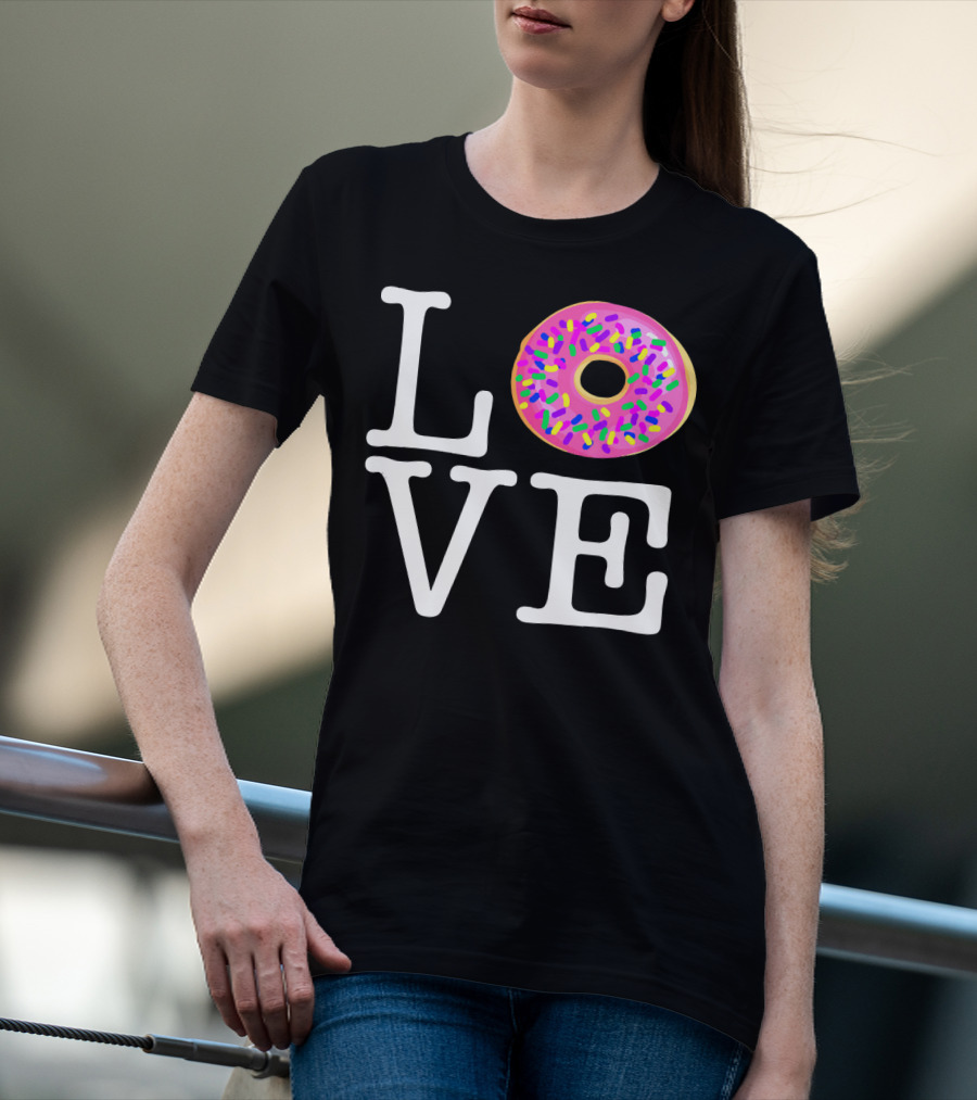 LOVE Donut Pink Sprinkles T-Shirt
