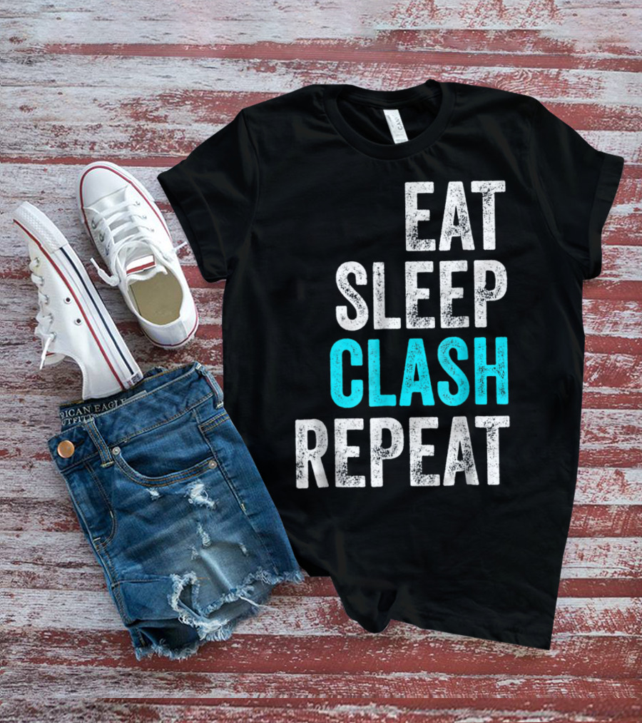 Mens Gaming Clan Eat Sleep Clash Repeat T-Shirt