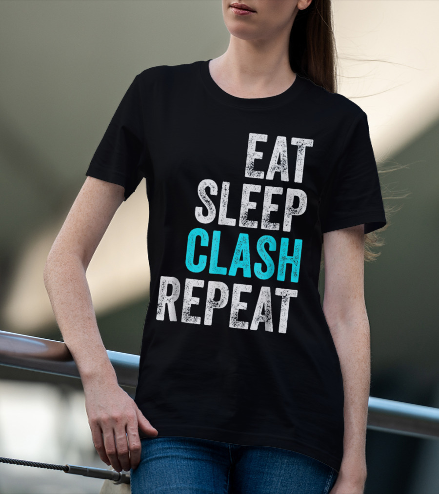 Mens Gaming Clan Eat Sleep Clash Repeat T-Shirt