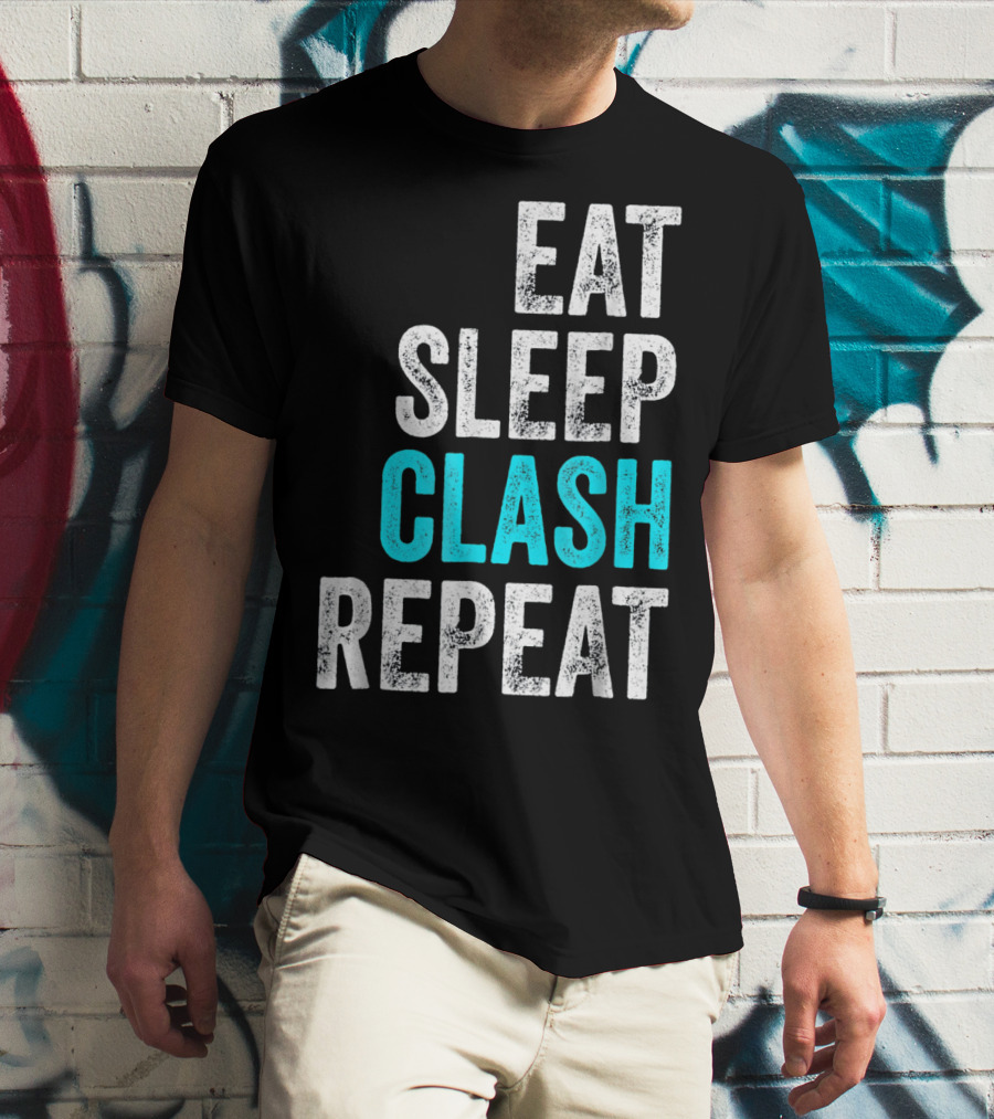 Mens Gaming Clan Eat Sleep Clash Repeat T-Shirt