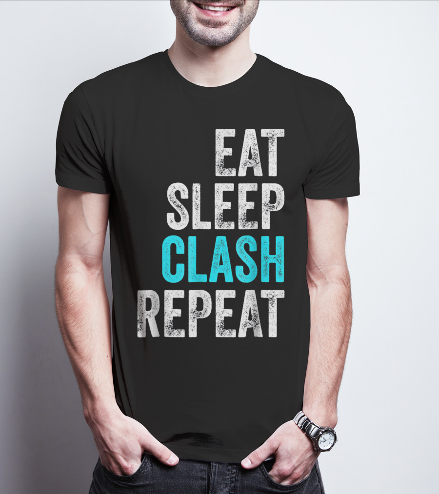 Mens Gaming Clan Eat Sleep Clash Repeat T-Shirt