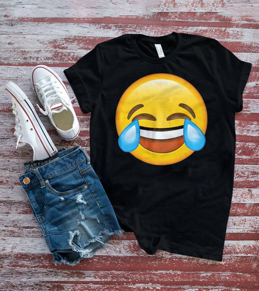 Funny Crying Tears Of Joy Laughing Emoji T-Shirt
