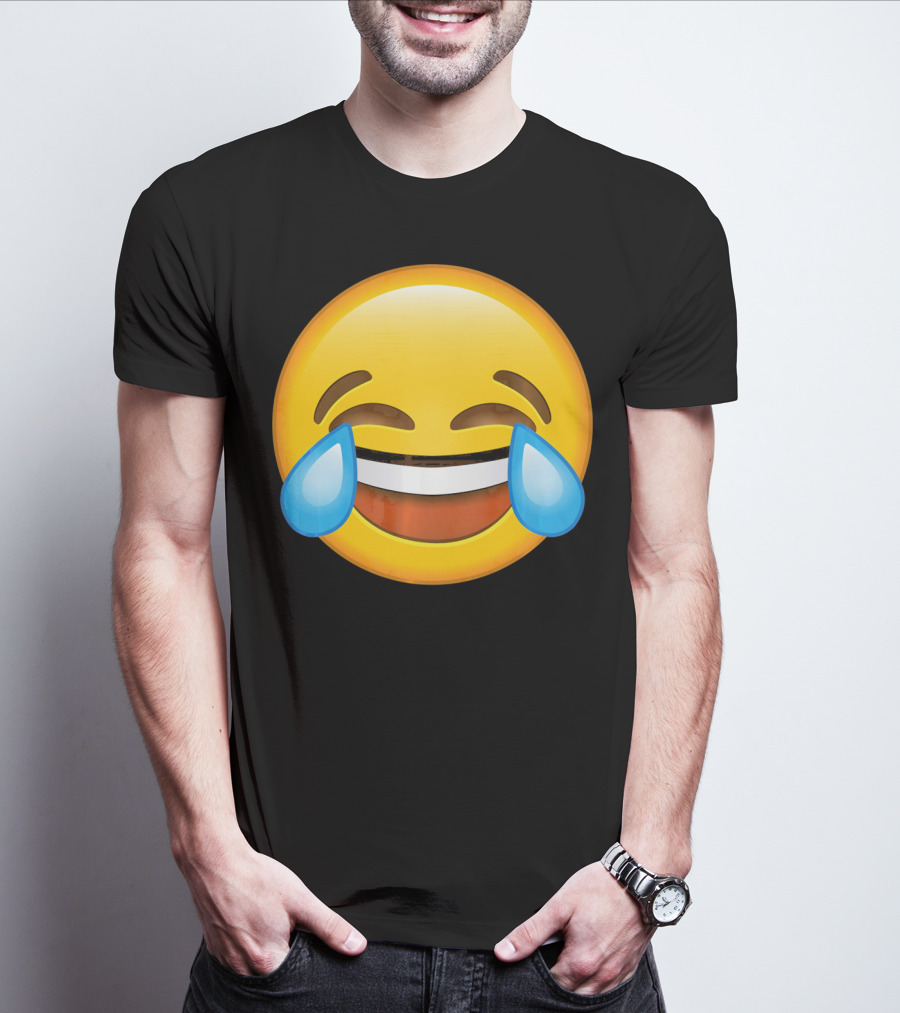 Funny Crying Tears Of Joy Laughing Emoji T-Shirt