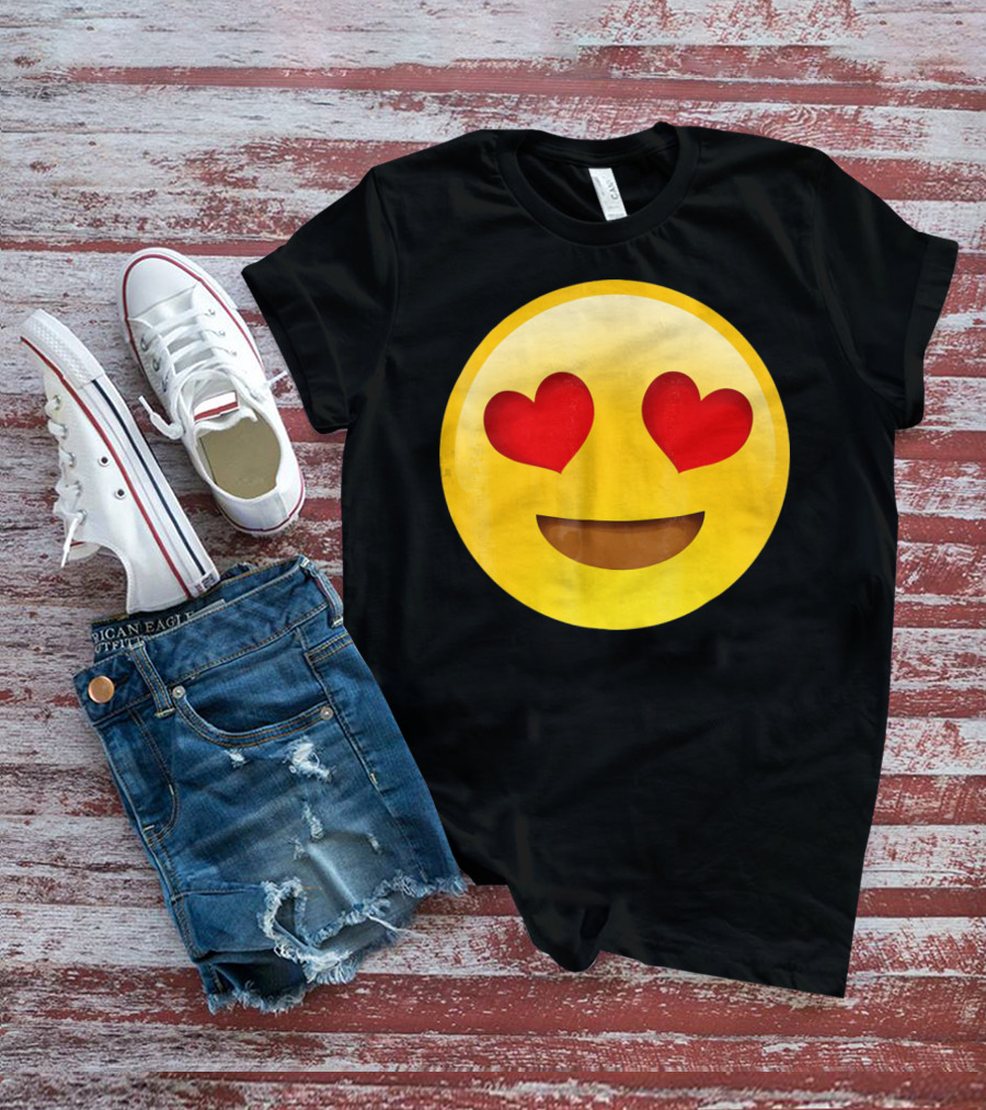 Emoji R Us Heart Eyes Smiley Love T-Shirt
