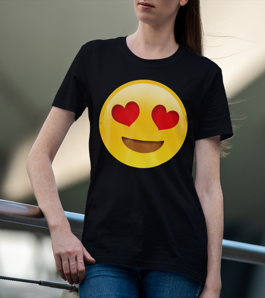 Emoji R Us Heart Eyes Smiley Love T-Shirt
