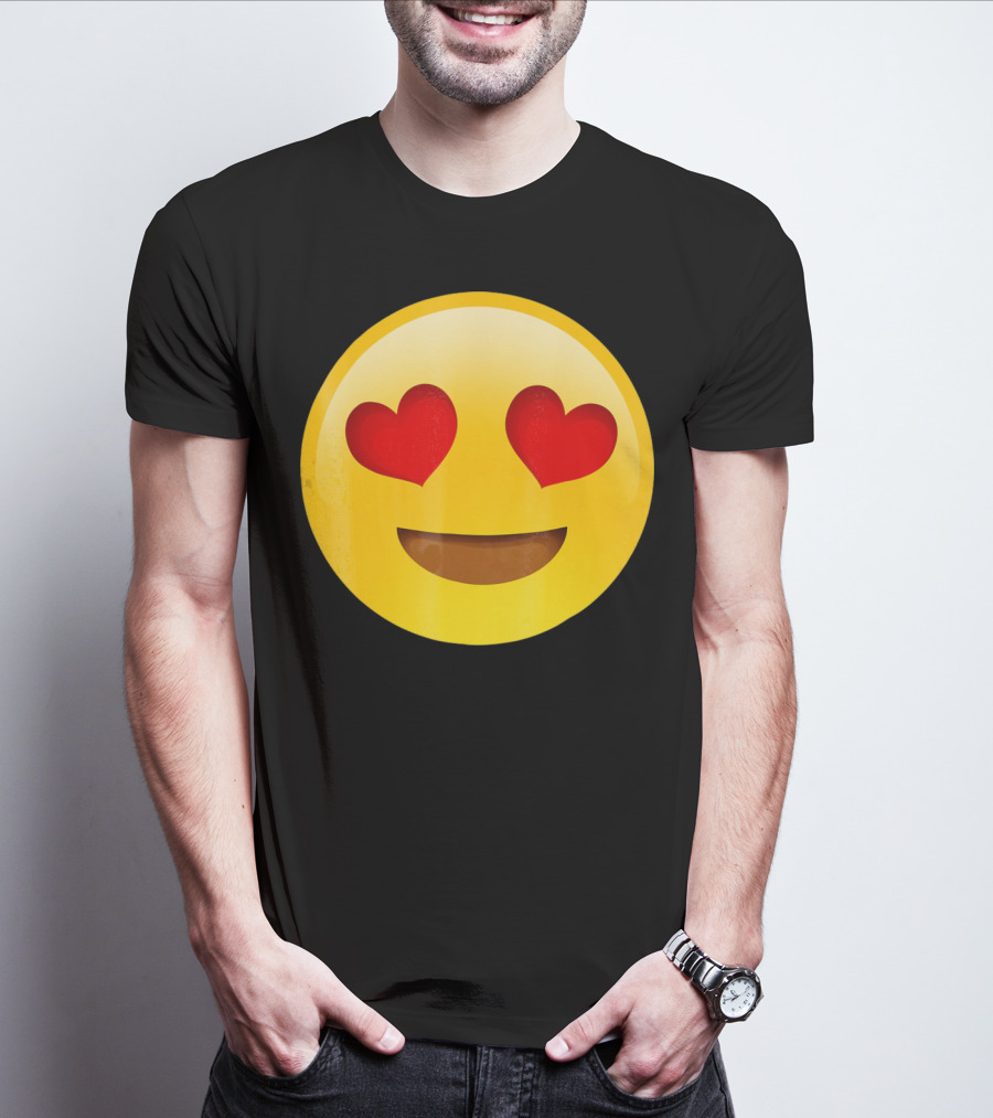 Emoji R Us Heart Eyes Smiley Love T-Shirt