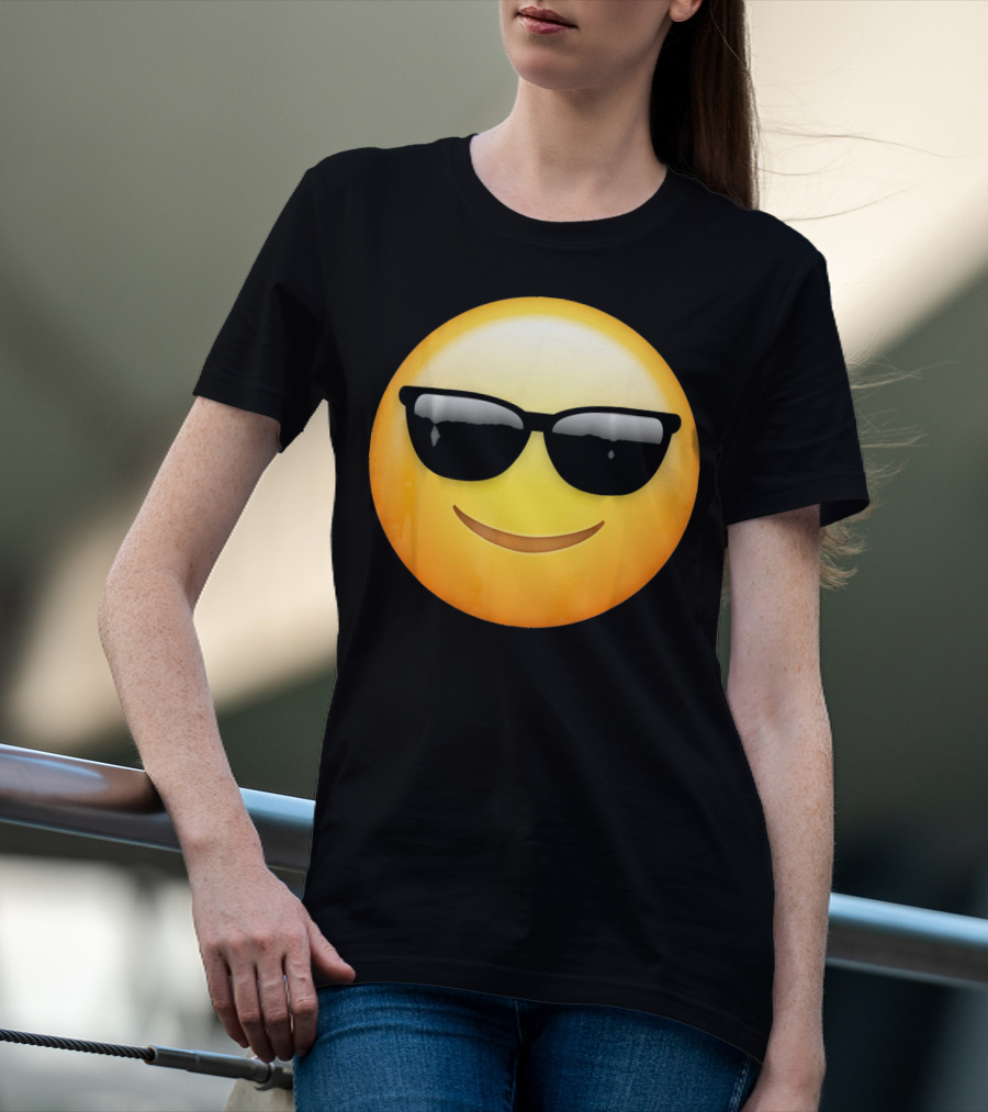 Sunglasses Emoji Cool Smiley Face T-Shirt