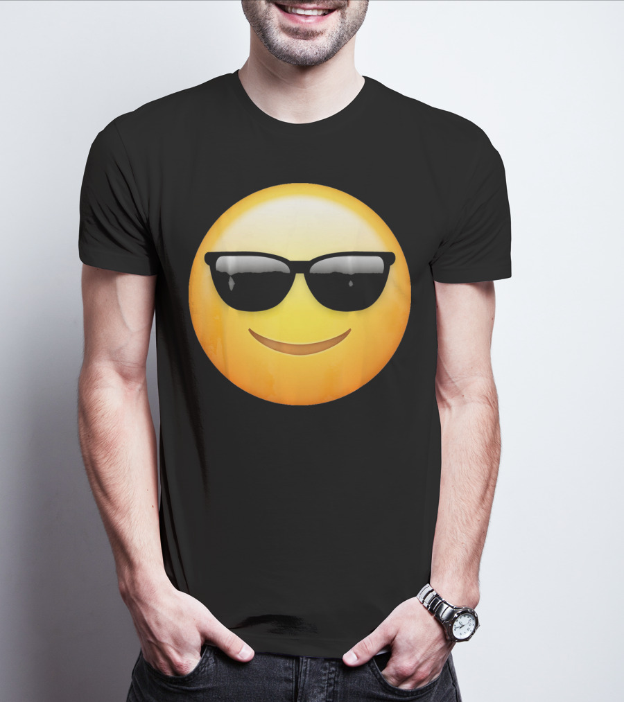 Sunglasses Emoji Cool Smiley Face T-Shirt