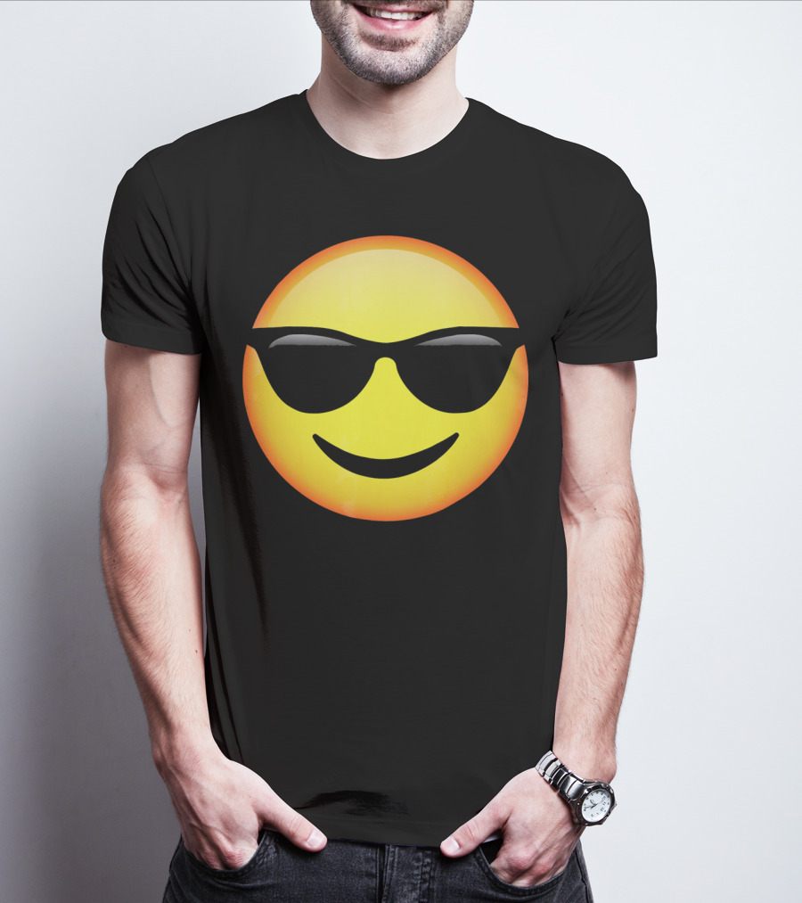 HD Emoji Sunglasses Face Emoticon T-Shirt