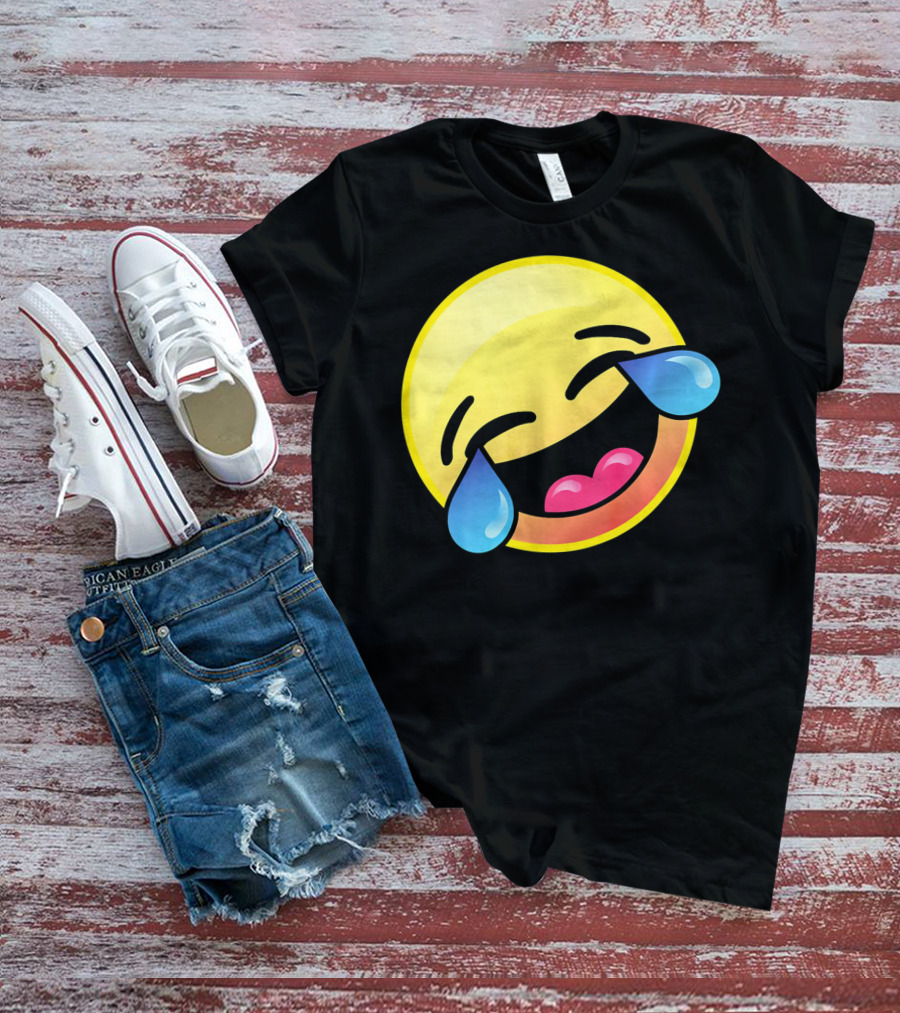 Laughing Crying Emoji Cute LOL Funny Expression T-Shirt