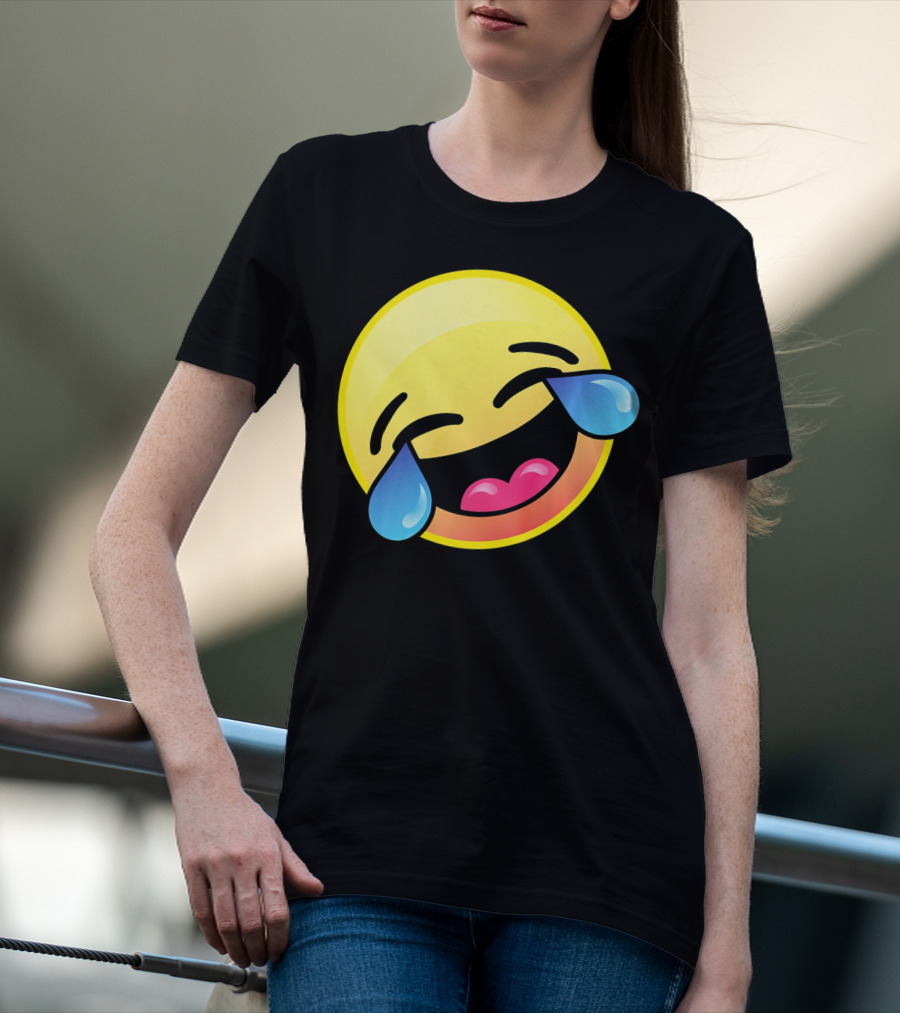 Laughing Crying Emoji Cute LOL Funny Expression T-Shirt
