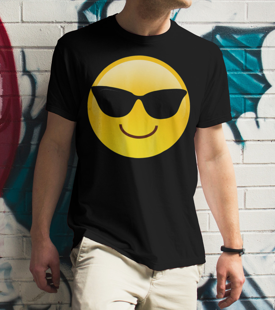 Cool Smiley Sunglasses Emoji Shades T-Shirt