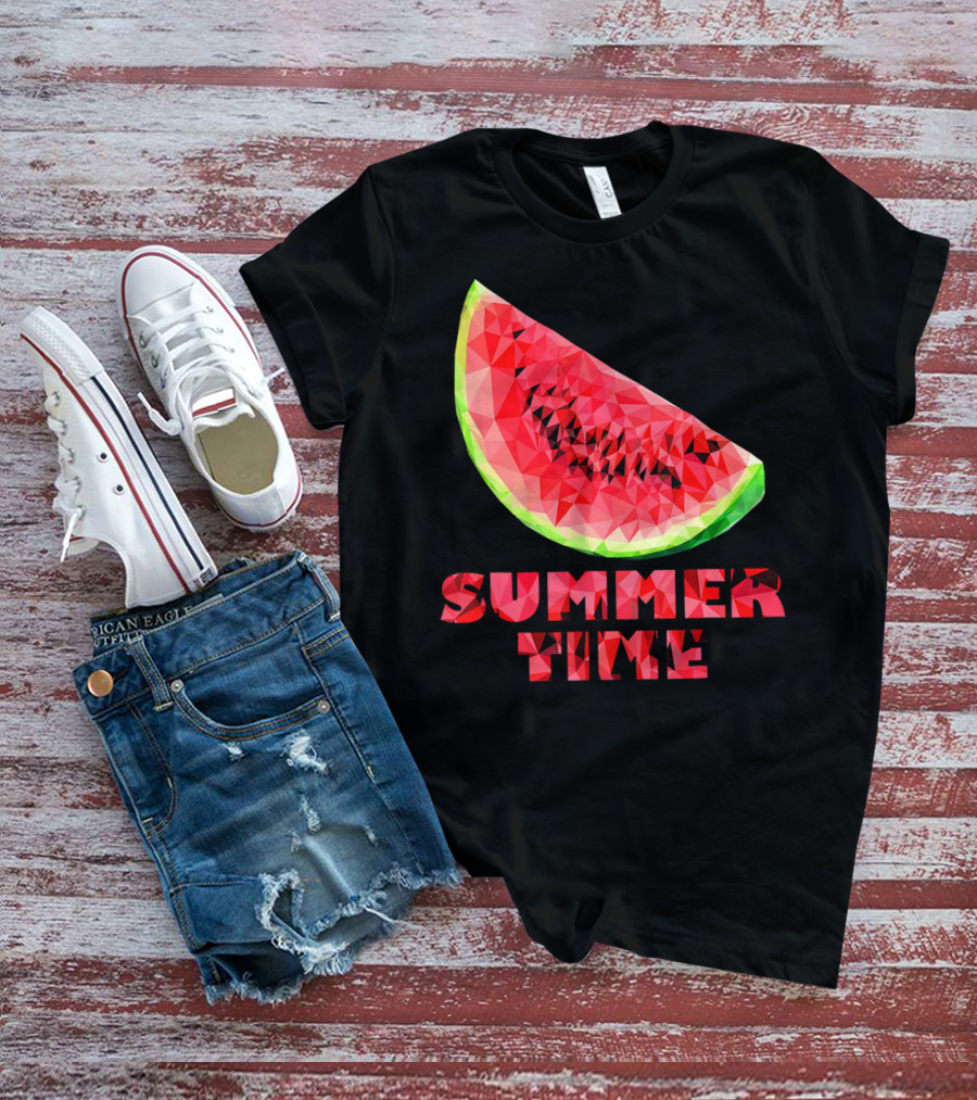 Watermelon Slice Summer Time Tro T-Shirt
