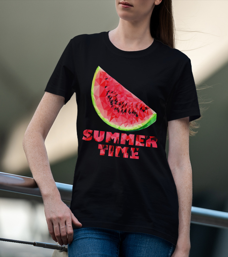 Watermelon Slice Summer Time Tro T-Shirt