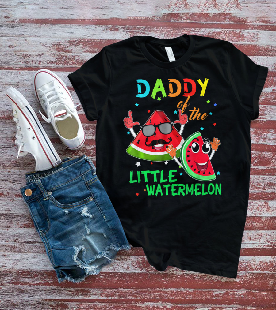Daddy Of The Little Watermelon Fun Birthday T-Shirt