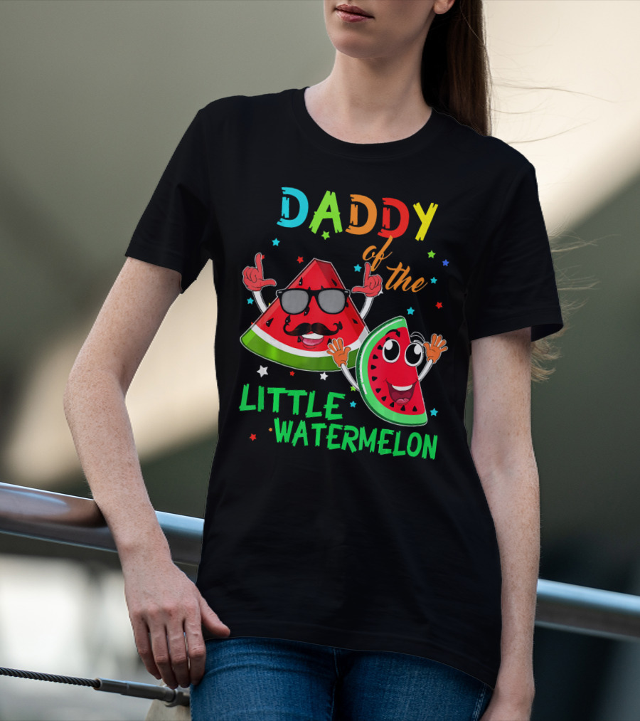 Daddy Of The Little Watermelon Fun Birthday T-Shirt