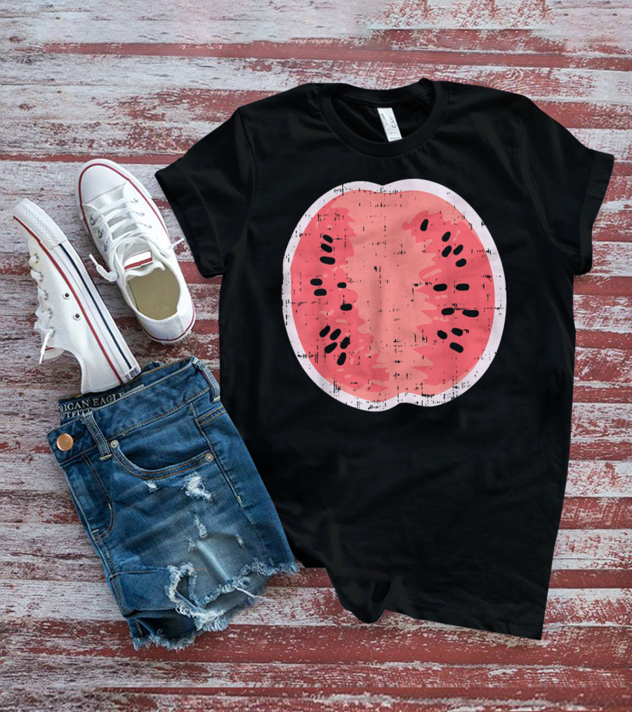 Watermelon Funny Fruit Lazy DIY Easy Food T-Shirt