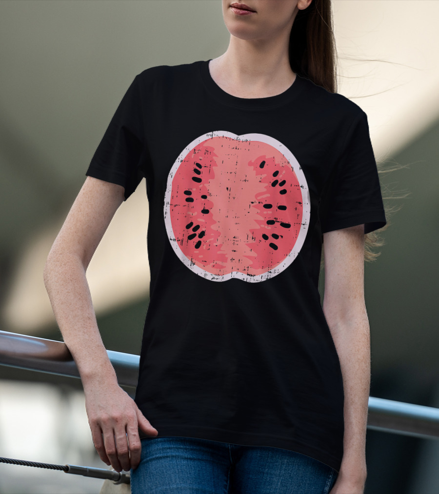 Watermelon Funny Fruit Lazy DIY Easy Food T-Shirt