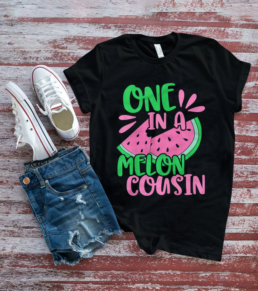 One In A Melon Cousin Kids Cute Watermelon T-Shirt
