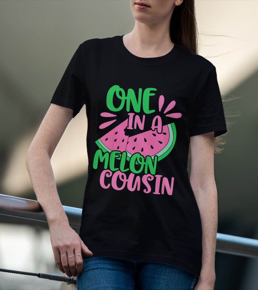 One In A Melon Cousin Kids Cute Watermelon T-Shirt