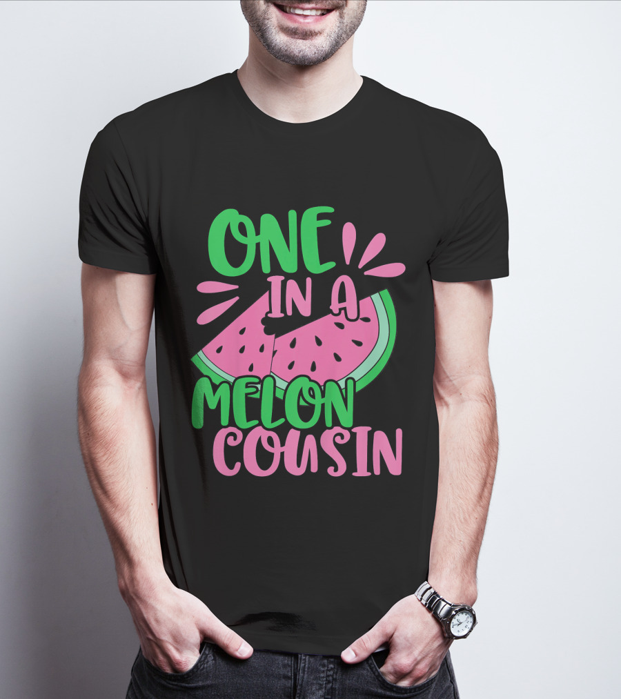 One In A Melon Cousin Kids Cute Watermelon T-Shirt