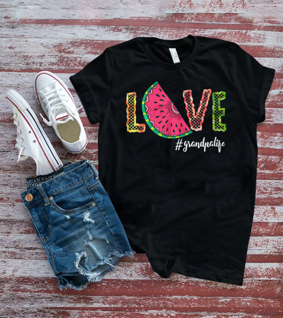 Love Watermelon #Grandpalife Summer T-Shirt