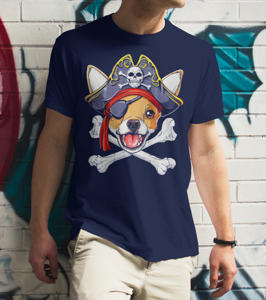 Buccaneer Chihuahua With Skull And Crossbones Bandana T-Shirt