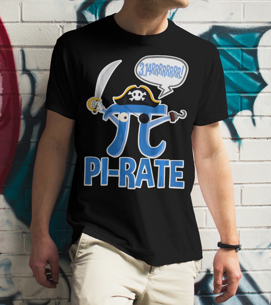 Pi-Rate 3.14rrrrr Pirate Happy Pi Day Math T-Shirt