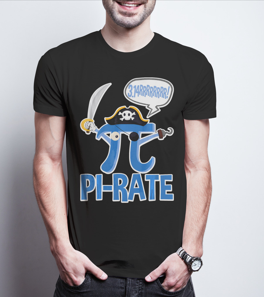 Pi-Rate 3.14rrrrr Pirate Happy Pi Day Math T-Shirt