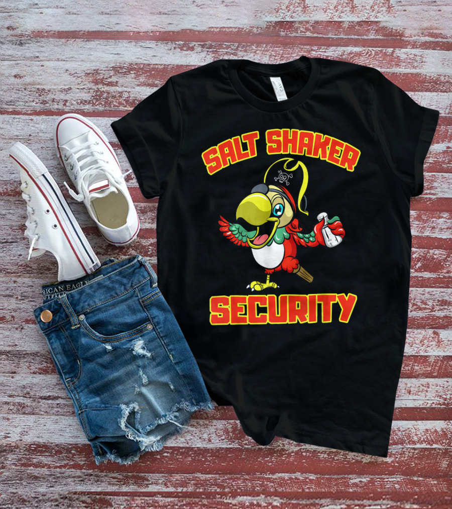 Salt Shaker Security Pirate Macaw T-Shirt