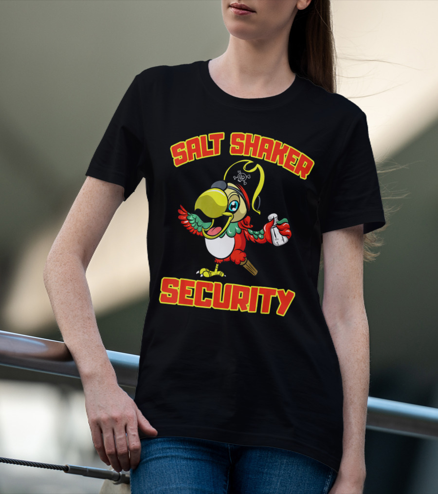 Salt Shaker Security Pirate Macaw T-Shirt