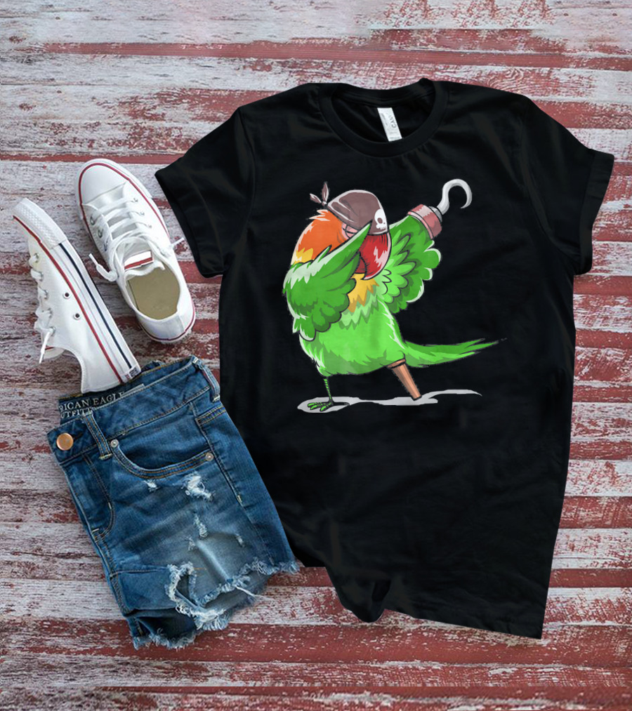 Gasparilla Pirate Parrot Dabbing With Peg Leg And Hook T-Shirt