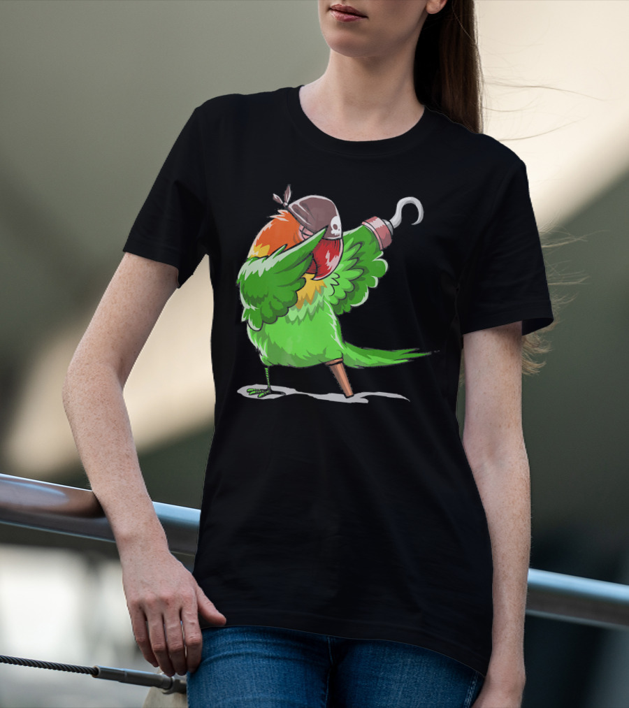 Gasparilla Pirate Parrot Dabbing With Peg Leg And Hook T-Shirt