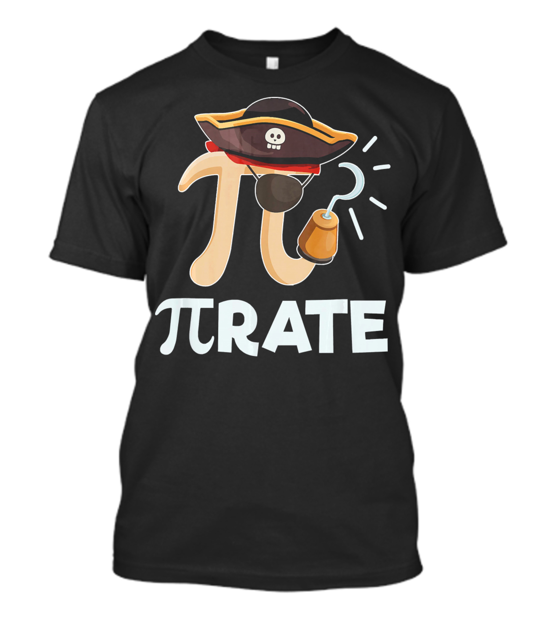 Pi Pirate Pi Day Math Pun Pirate Hat Hook T-Shirt