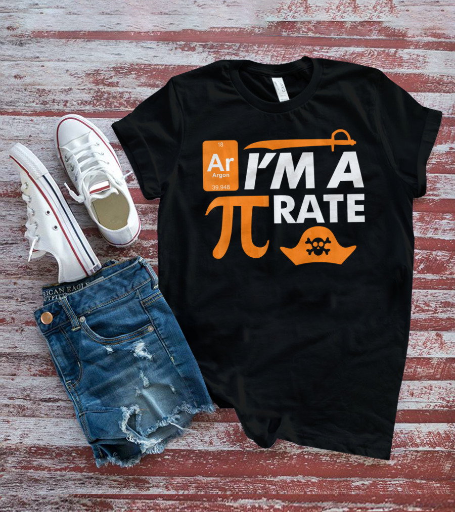 Ar Im A Pirate Pi Symbol Periodic Table Pi Day Elements T-Shirt