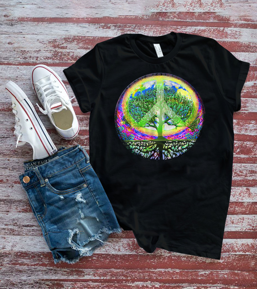 Tree Of Life Peace Symbol World Harmony T-Shirt
