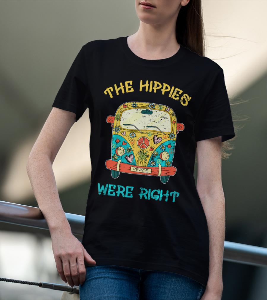 The Hippies Were Right Peace Van Vibrant Love T-Shirt